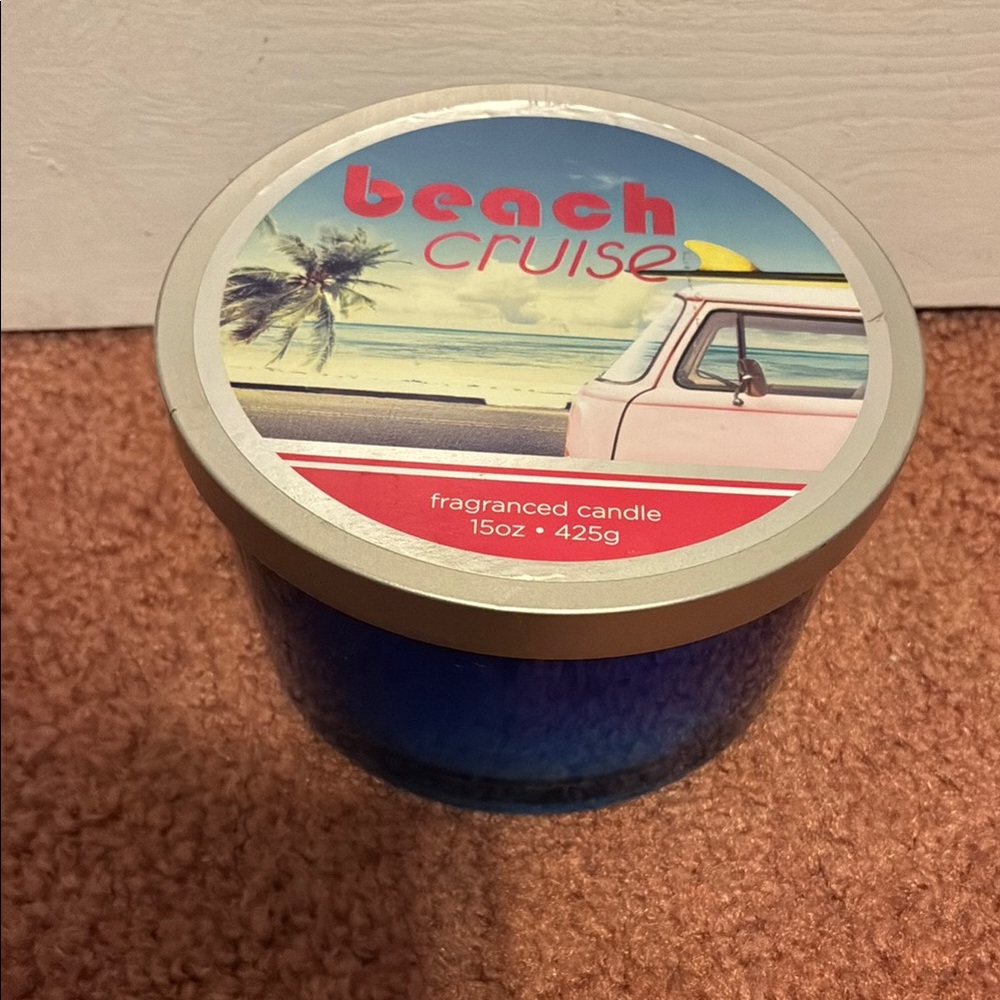 Beach Cruise Blue Scented Candle